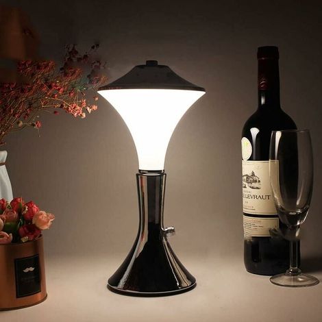 Lampe De Table - Rechargeable 3 W - Autonomie 16 À 24 H - Métal Acrylique - Pour Intérieur Extérieur Café Restaurant Salon Chambre - 1 Pièce (1/5)