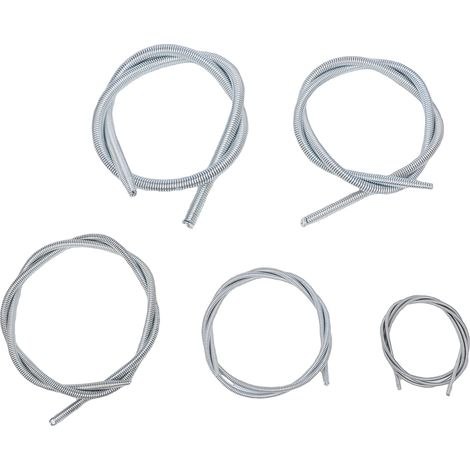 Professionnel 5 Pcs Internal Tube Spring Bender 1/4in 3/8in 1/2in 5/8in 3/4in 1100mm Length Inside Bending for Copper Aluminum Pipe – Haute résistance, bricolage, atelier, construction, installation