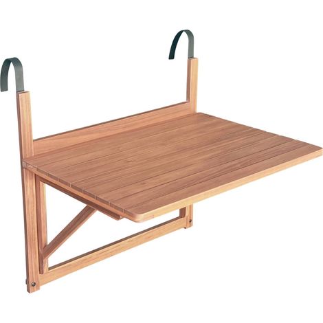 Wooden side table for balcony, foldable Natural 70x50x68 cm - Bragance 70x50cm