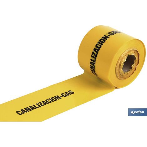 Nastro per segnalazione canale gas 150 mm x 250 m