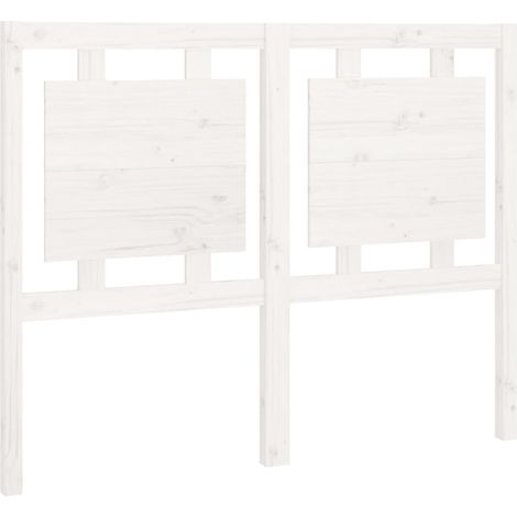 Maison Exclusive - Testiera per Letto Bianca 125,5x4x100 cm Legno Massello di Pino