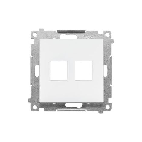 Coperchio per presa dati Keystone doppia piatta (modulo): bianco