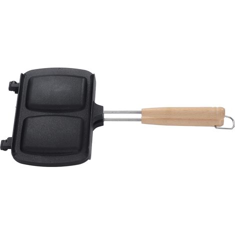 Machine à sandwich compacte avec poignée résistante à la chaleur, facile à nettoyer, pour chambres à coucher, alliage d'aluminium
