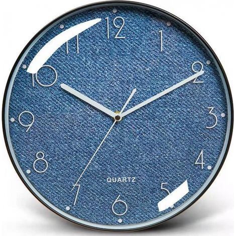 Runde Wanduhr, 25 cm Durchmesser, geräuschlos, Retro-Wanduhr ohne Ticken, geeignet für Küche, Schlafzimmer, Wohnzimmer (10 Zoll) (1/5)