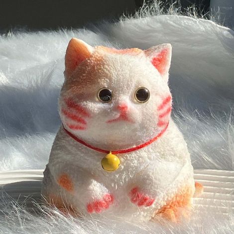 Jouet En Peluche Chat - 12,5 cm Hauteur - Texture Ultra Douce - Jouet Anti-Stress Sensoriel - Idéal Pour Adultes Et Enfants - 1 Pièce (1/5)