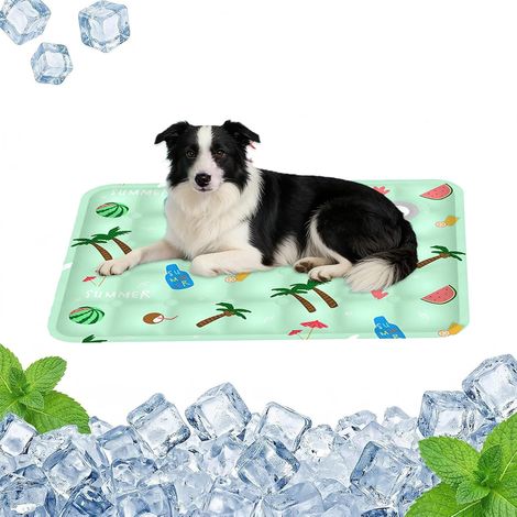 (60 x 90 cm) Kühlmatte für Hunde und Katzen, Wasserinjektions-Kühlmatte mit selbstkühlendem Gel (1/5)