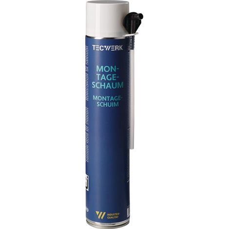 1K-Espuma de montaje 750ml B2 champán con guantes desechables lata TECWERK (1/3)