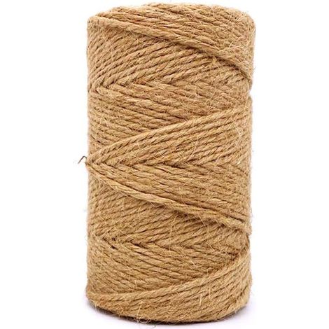 Ficelle de jute naturelle - Longueur 100 m - Diamètre 2,5 mm - 4 brins robustes - Écologique et biodégradable (1/5)