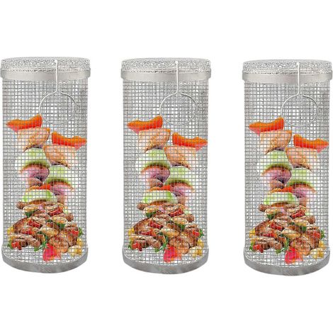 Panier à griller en acier inoxydable pour barbecue en extérieur (1/4)