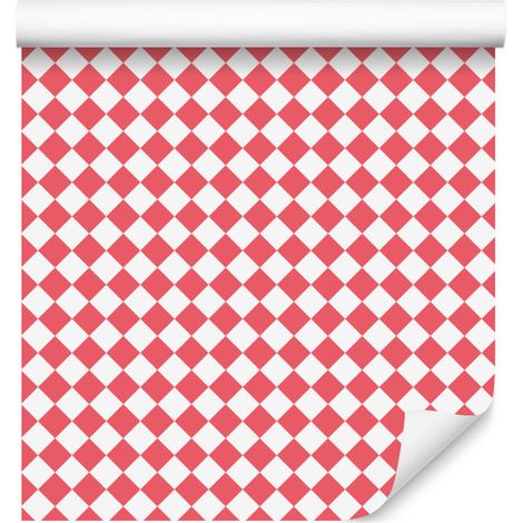 Papier peint géométrique corail à losanges pour salon et chambre 50x1000 cm (1/5)