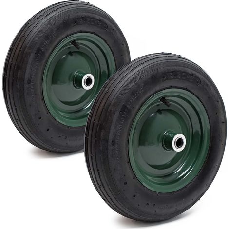 2x rueda para carretilla 3.50-8 set rueda neumática máx. 130 kg con llanta y cámara de aire