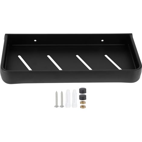 Étagère Murale Aluminium Évidée 30cm - Rangement Salle de Bain - Lot de 1 avec Vis Incluses (1/5)