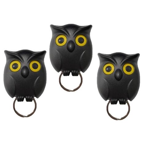 Porte cles hibou magnetique mural avec yeux clignotants pour accrocher ses cles accessoire decoratif et fonctionnel (1/5)