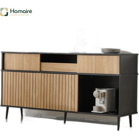 Colonne de rangement en tissu noir 160 x 40 x 80 cm HOMAIRE (1/4)