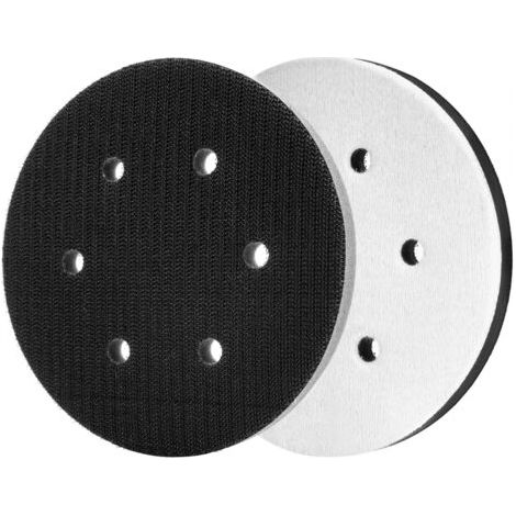 2 Stück 150mm Weiche Schleifscheibenauflage, Weiche Schaumstoff-Zwischenschicht für Schleifteller und Polieren, Lärmschutz (8 Löcher) (1/5)