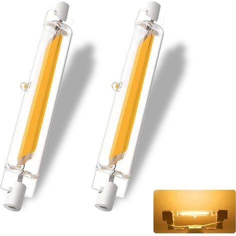 Ampoule R7S LED 118mm Dimmable 20w, R7S LED 118mm Haute Lumière COB Remplacer Lampe Halogène, Blanc Chaud 3000K,2000LM, Éclairage à Faisceau 360°, Pack de 2 (1/4)