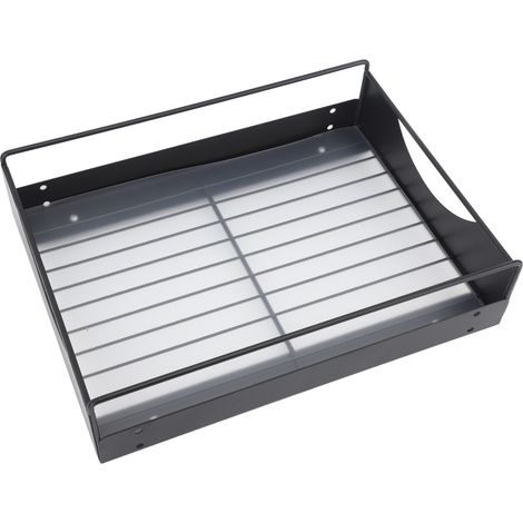 Organisateur de placard coulissant en acier au carbone, à ouverture et fermeture silencieuses, étagères de rangement pour salle de bain ou dressing, noir, L 302 x 401 x 115 mm (1/5)