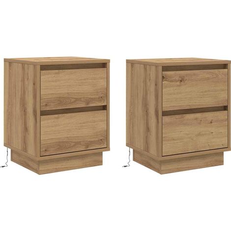 Maison Exclusive - Nachttisch 2 pcs Artisan-Eiche 39 x 34,5 x 50