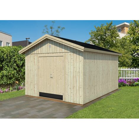 Abri de jardin en bois Martin 13,6 m2 Naturel (1/3)