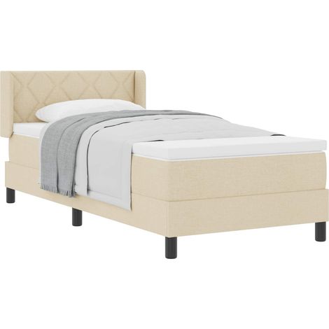 Maison Exclusive - Boxspringbett mit Kopfteil Creme 200 x 100 cm