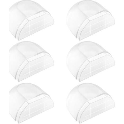 6 Pièces Butee de Porte Interieur, Arret de Porte Adhesive, Butoir de Stop Porte Sol, Arrêt de Porte Transparent pour Tous les Sols Durs, Butée de Porte Adhésive pour Protéger Mur et Meubles (1/4)