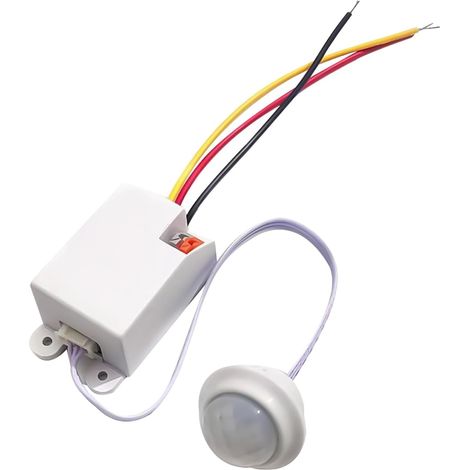 Mini Infrared Motion Detector, Indoor Recessed Motion Sensor for Ceiling Installation, Energy-Efficient Automatic Lighting, with 8m 360° Detection Range 220V IP20 (1/5)