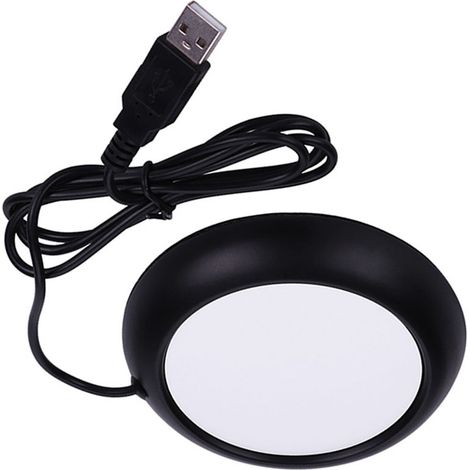 Tapis chauffant USB en bois grainé pour tasse, réchaud à boissons café thé, noir, bureau