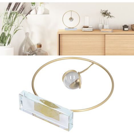 Boule de cristal décorative abstraite, minimaliste et moderne, idéale pour les bureaux, les meubles TV et les showrooms. (1/5)