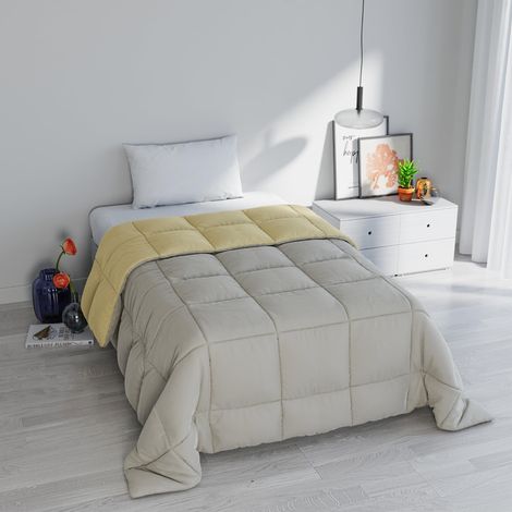 Couette d'hiver Elegant Deux Tons, Gris Clair/crème, 170x260 cm (1/5)