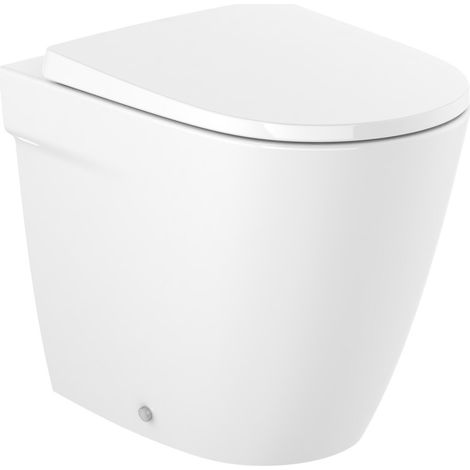 Inodoro completo con taza Rimless® con salida dual y asiento con caída libre ONA - ROCA