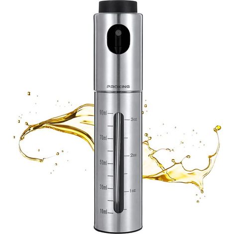 Flacon pulvérisateur à pression, flacon pulvérisateur en verre, cuisine, maison, barbecue, flacon pulvérisateur en acier inoxydable, aérosol, été (1/5)