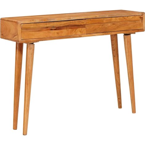 Table console，Table d'appoint，Bout de canapé，Meuble d'entrée Marron 110 x 30 x 80 cm Bois d'Acacia Massif