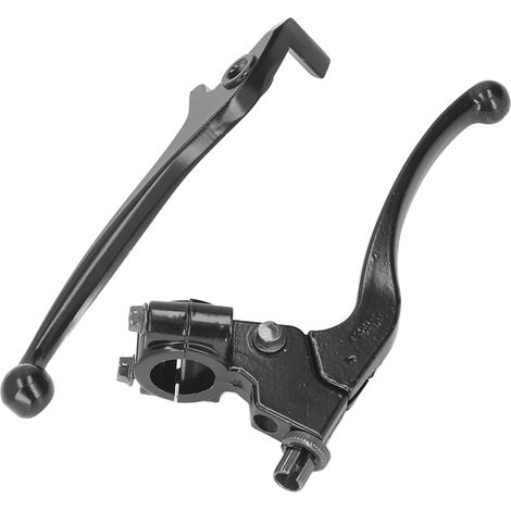 Levier de frein et d'embrayage 22mm/0.87in, noir brillant, kit pour moto cross 110cc 125cc 150cc, poignée de direction ajustable, pièces de rechange (1/5)