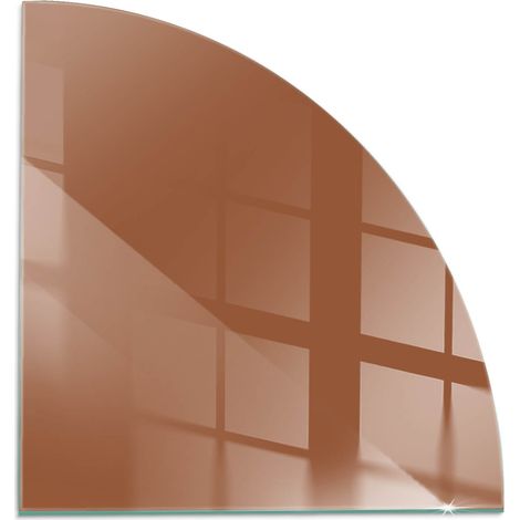 Plaque en verre trempé de sol décorative imprimée premium sous cheminée Couleur Marron 1/4 100x100 cm (1/5)