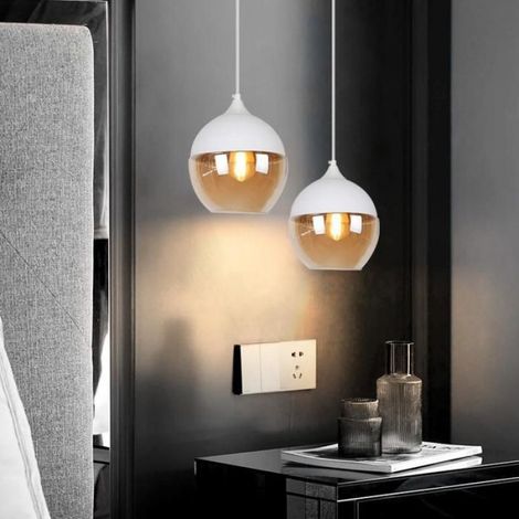 Pendelleuchte – SMOTOP – 2er-Set – Glas Ø 20 cm – E27-Fassung (1/5)