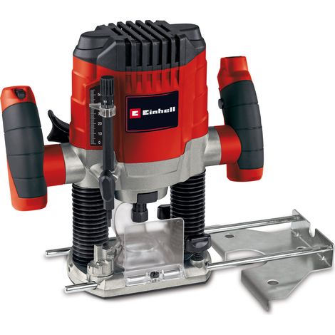 Einhell Défonceuse TC-RO 1155 E (1100 W, Régime 11000-30000 trs/min, Hauteur de levée : 55 mm, Pince de serrage : Ø 8 et Ø 6 mm, Butée "révolver" à plusieurs niveaux, Variateur électronique) (1/5)