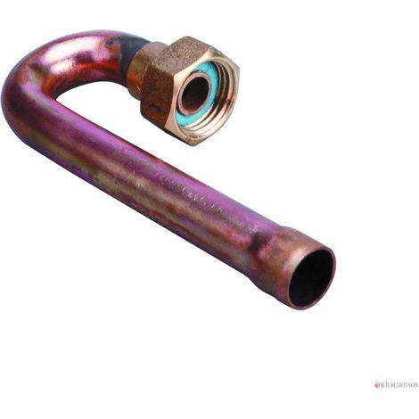 Gerade Verschraubung 2 Stück Bogen 180° 15x21 Innengewinde zum Löten E15 für Kupfer d.16