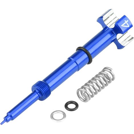 Vis de Mélange, Vis de Mélange de Carburateur Antirouille, Belles 4 Couleurs En Option pour FCR-MX pour FCR Facile à Installer avec Ressort (Bleu).