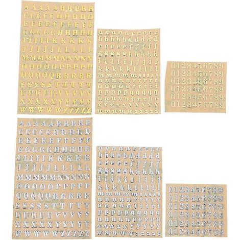 18 autocollants chiffres et lettres de l'alphabet (1/3)
