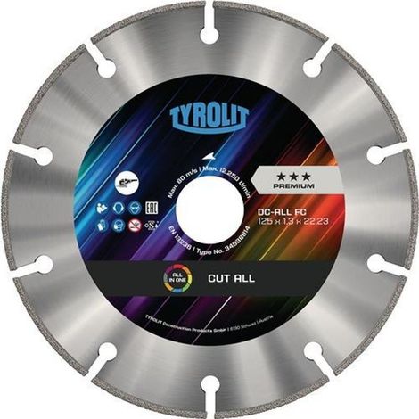 TYROLIT Diamant-Trennscheibe DC-ALL 125 x 1,3 x 22,23 mm Universal (1/3)
