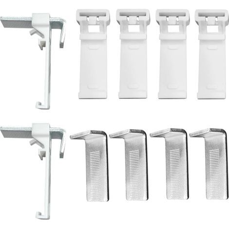 6Pcs Support de Serrage pour Rideaux Enrouleurs 6 Pièces sans percer Support de Serrage Store Enrouleur Duo pour Store Enrouleur PVC Fenêtre en Bois Vantaux de Porte (1/5)