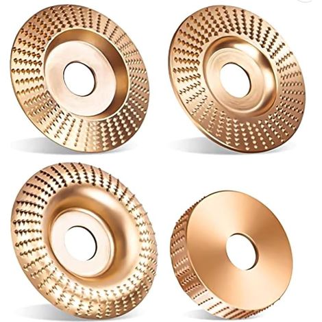 4 Pièces Disque Meuleuse Bois: 100 mm Ensemble de Disques en Bois pour Façonner Meuler Couper et Sculpture sur Bois - Roues pour Meuleuse d'angle (1/5)
