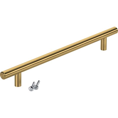 SOTECH Stangengriff/ Relinggriff G17 - Edelstahl goldfarbig galvanisiert, BA 192 mm, 10 Stück