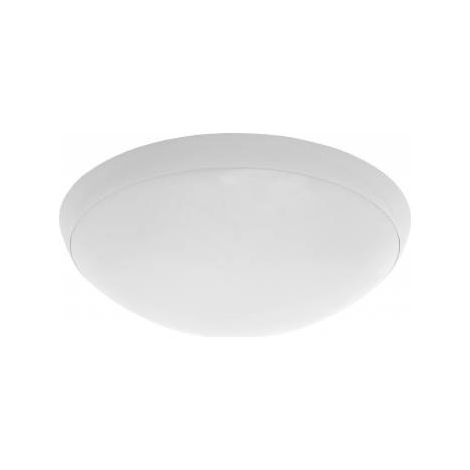 Lámpara de techo antivandálica Camea, E27 75W, IP44, difusor de policarbonato mate OPAL, aro blanco