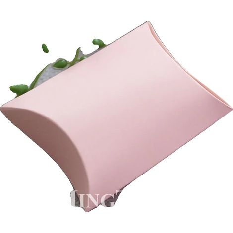Cajas para dulces, diseño plegable, material ecológico, rosa, 100 unidades-b (1/2)