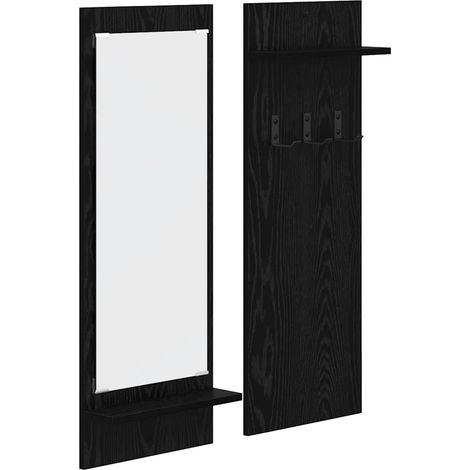 Maison Exclusive - Wandmontierter nachttisch Schwarz Eichen-Optik (1/5)