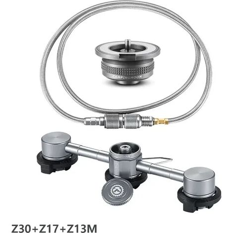 Adaptateur butane 3 en 1, tête de cartouche de gaz, adaptateur de conversion, buse, convertisseur butane pour réservoir plat, convertisseur pour réchaud de camping extérieur, réchauds de cuisine porta (1/5)