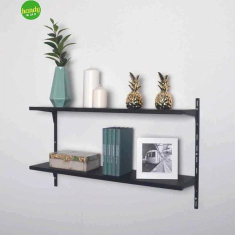 Set scaffalatura Alfer Alluminium Nero opaco