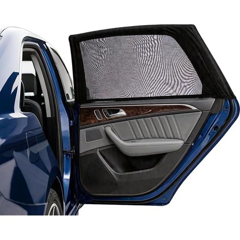 Pare Soleil Voiture Bébé, 2 pièces Pare Soleil Universel pour Fenêtres de Voiture, Extensible et Respirant, Protection UV, Compatible avec la Plupart des Véhicule (1/5)