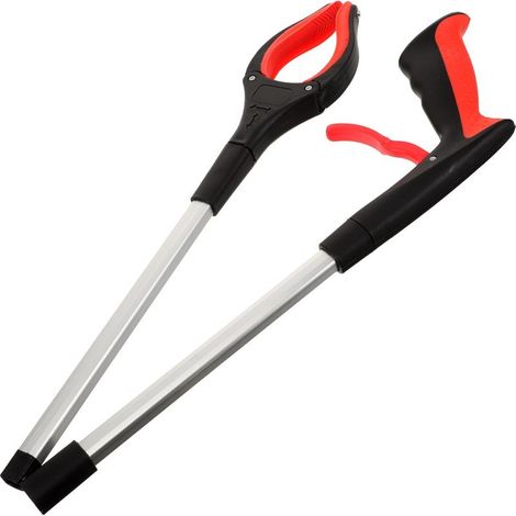 Pince à Déchets Pliable Rouge Outil de Préhension Portable pour Ramassage sans Effort Ramasse-Ordures Léger et Pratique Attrape-Déchets pour Usage Domestique et Extérieur (1/5)